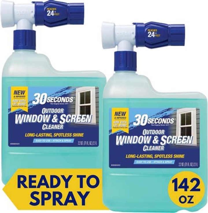 Can 30 seconds shower cleaner be used on glass?