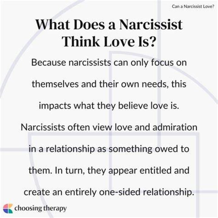 Can a narcissist love another person?