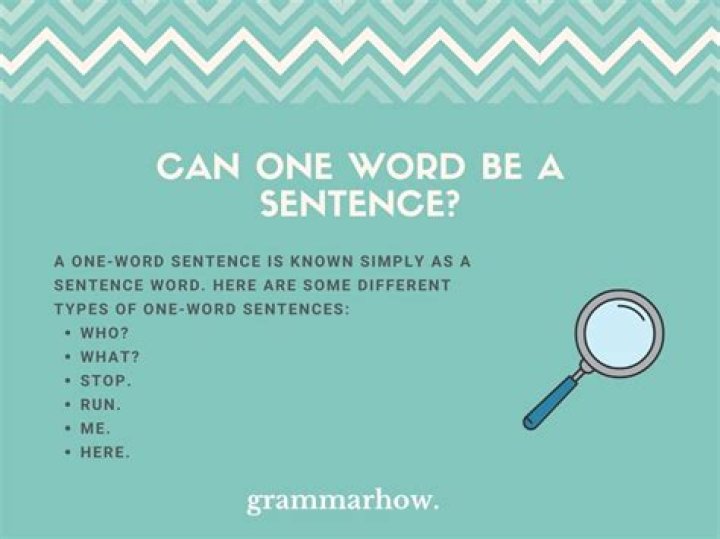 Can a single word be a sentence?