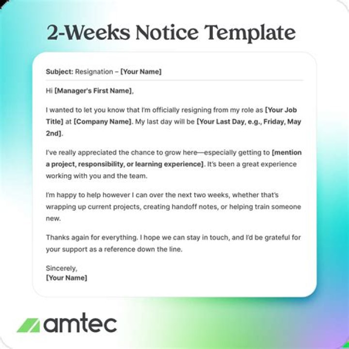 Can I be fired for putting in a 2 week notice?
