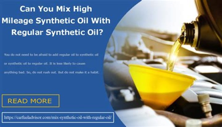 Can I mix high mileage oil with regular oil?