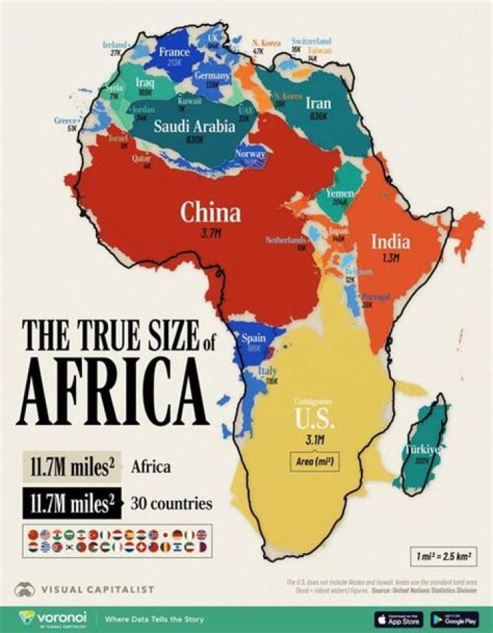 Can the United States fit inside Africa?