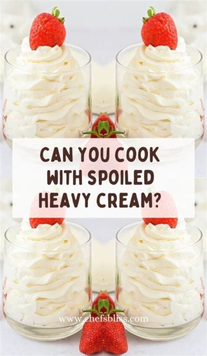 Can you cook with spoiled heavy cream?