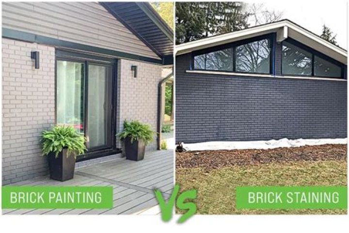 Can you stain brick over paint?