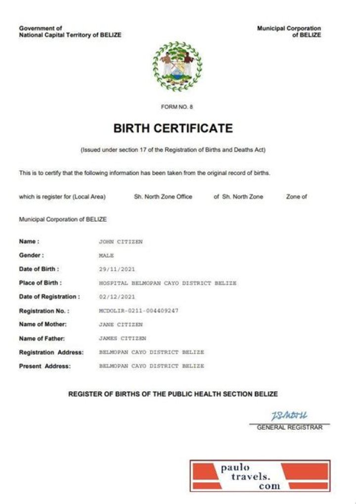 Can you travel to Belize with a birth certificate?