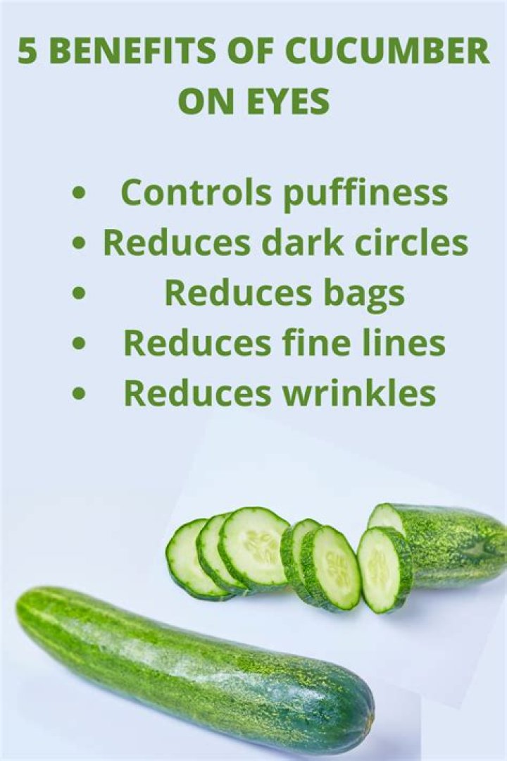 Do cucumbers reduce dark circles under eyes?
