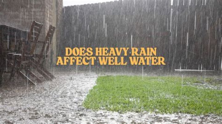 Does lack of rain affect well water?