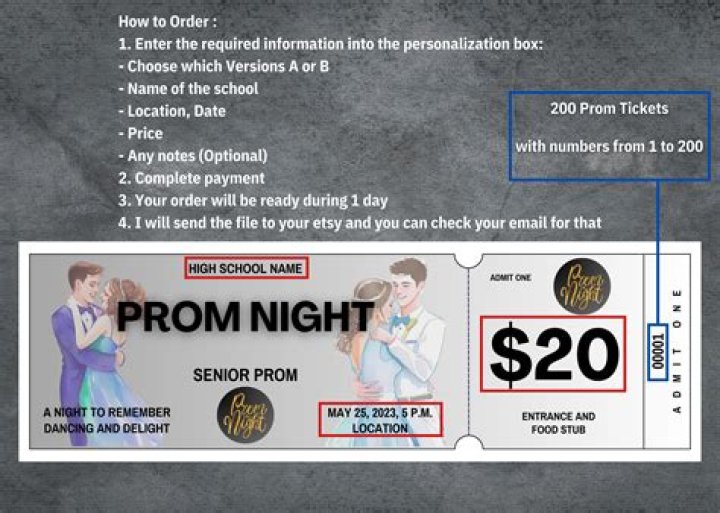 Does the guy buy both prom tickets?