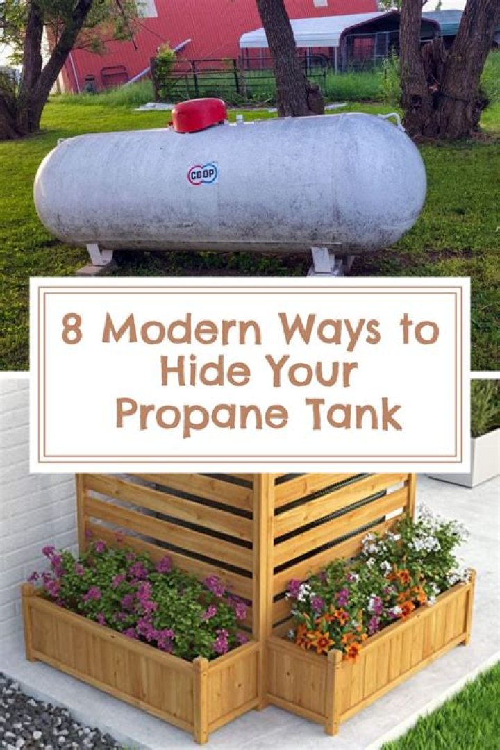 How can I hide my propane tank in my yard?