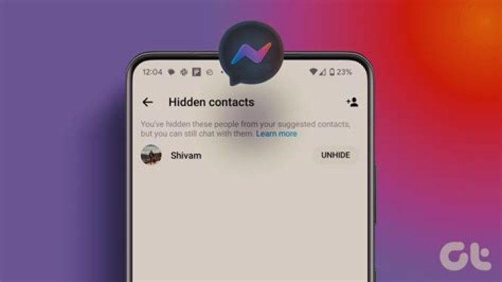 How can I hide someone on Messenger?
