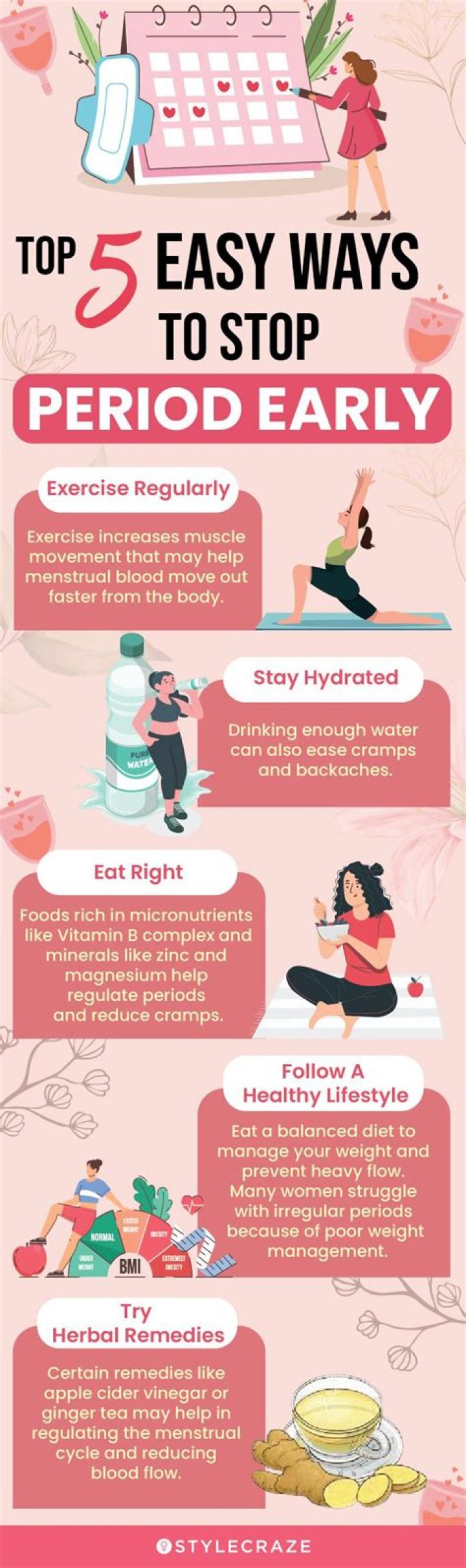 How can I stop my period for vacation at home?