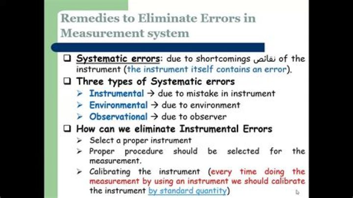 How can you reduce measurement errors?