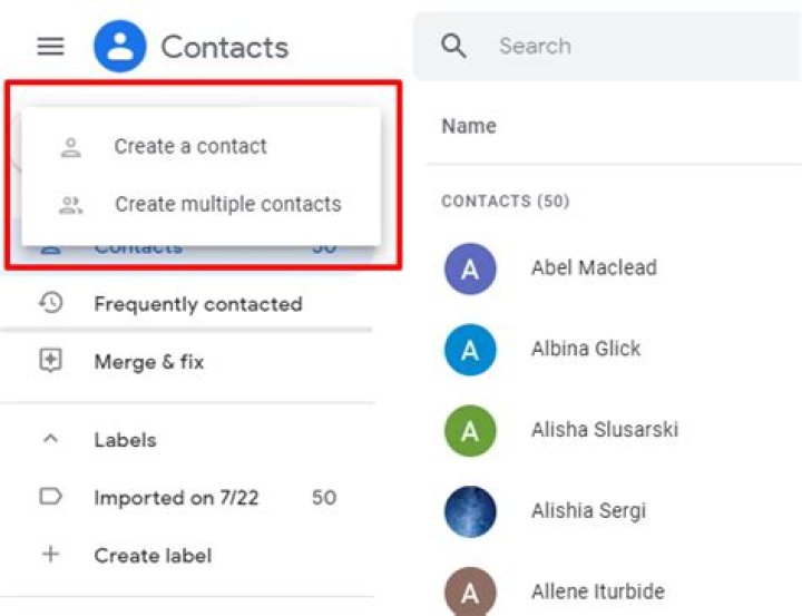 How do I add multiple contacts to Google Contacts?