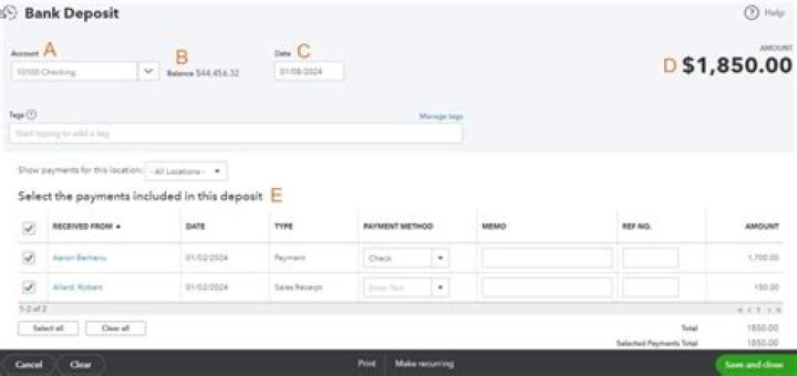 How do I record a deposit in QuickBooks without an invoice?