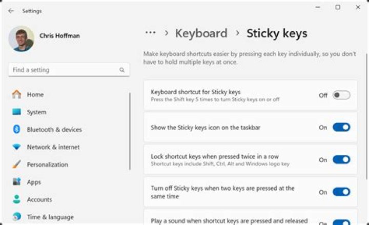 How do I turn off Sticky Keys in Windows?