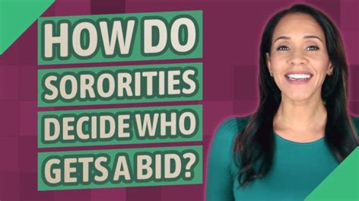 How do sororities decide who gets a bid?