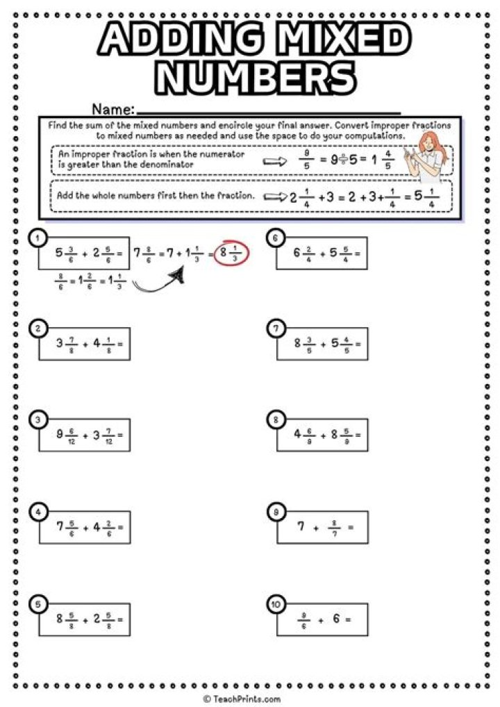 How do you add like mixed numbers?