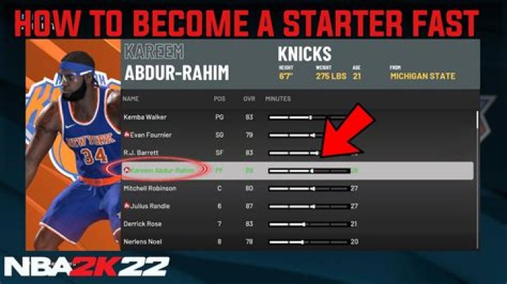 How do you become a starter in 2K22?