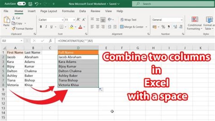 How do you combine two lists in Excel without duplicates?