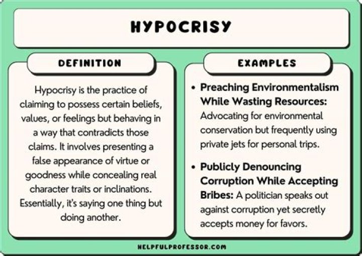 How do you deal with a hypocritical person?