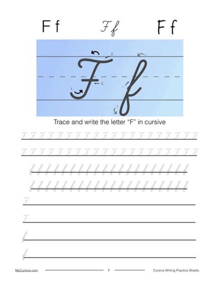 How do you do f in cursive?