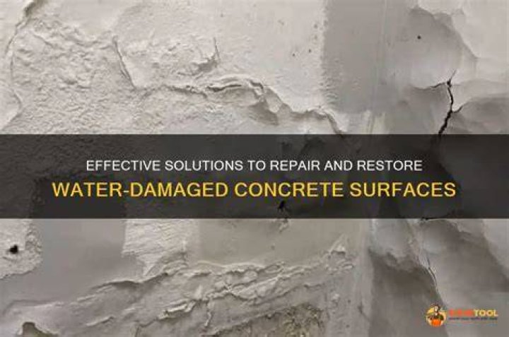 How do you fix water damaged concrete?