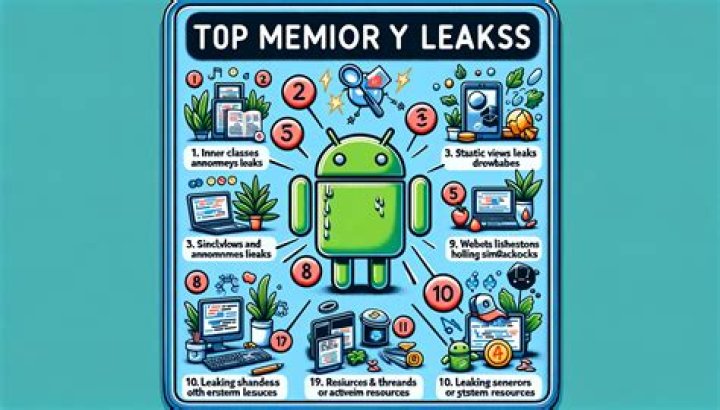 How do you identify memory leak in an Android application?