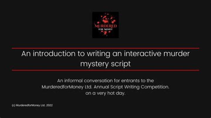 How do you make a murder mystery script?