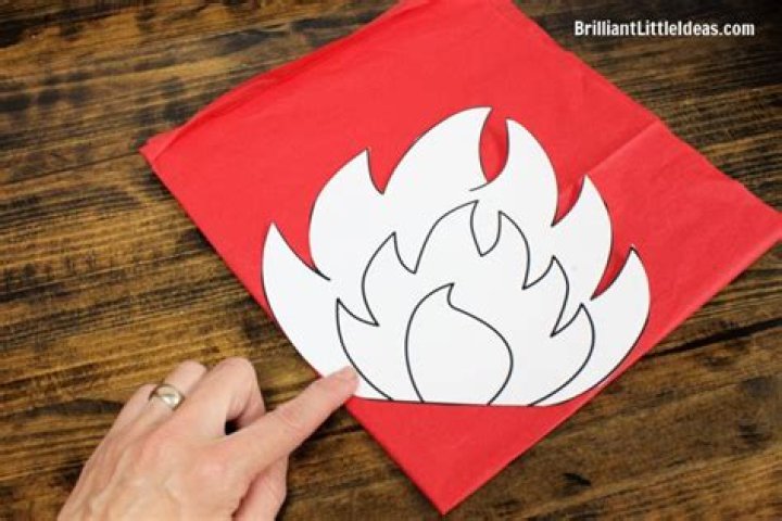 How do you make paper look like fire?