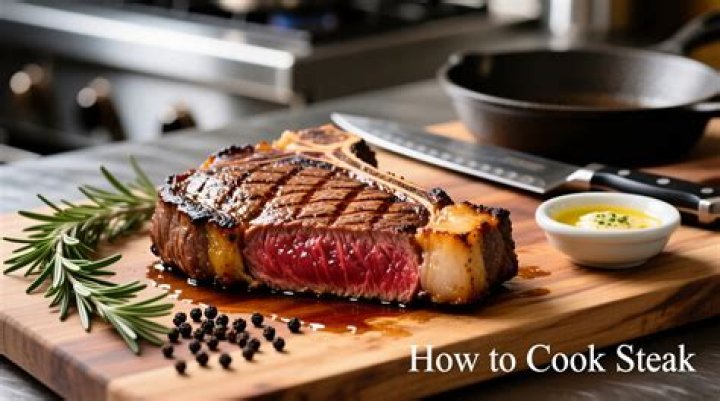 How do you prepare a steak before cooking?