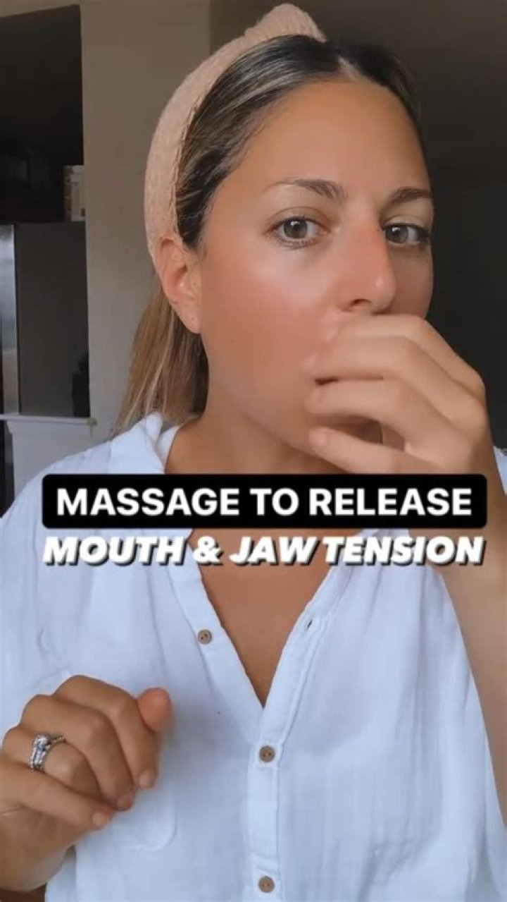 How do you release tension in jaw massage?