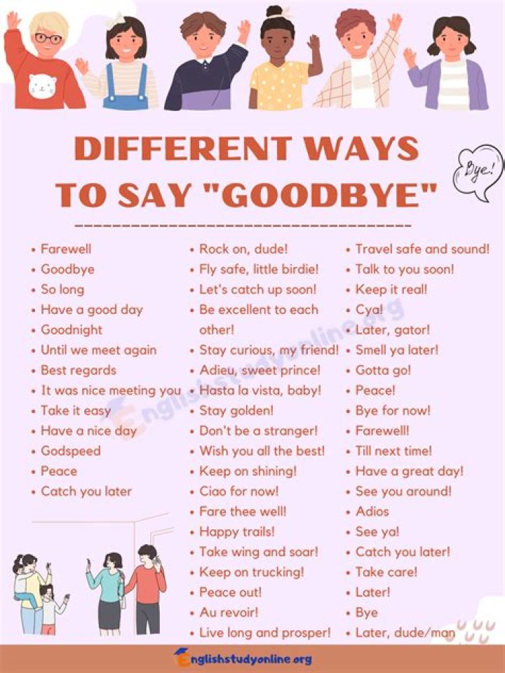 How do you say emotional goodbye?