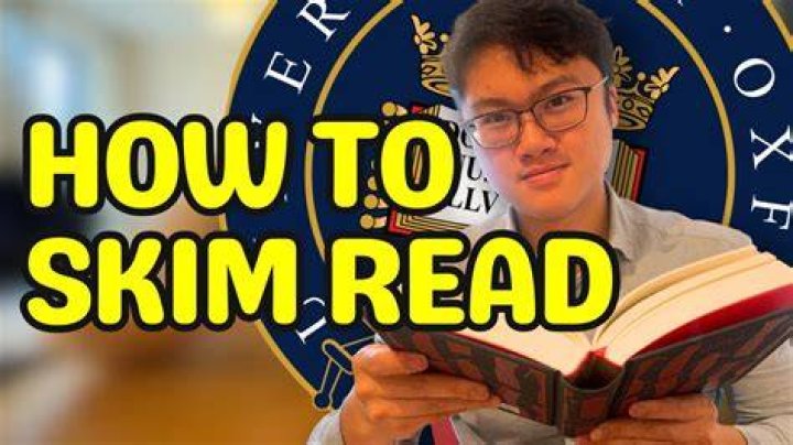 How do you skim read in college?