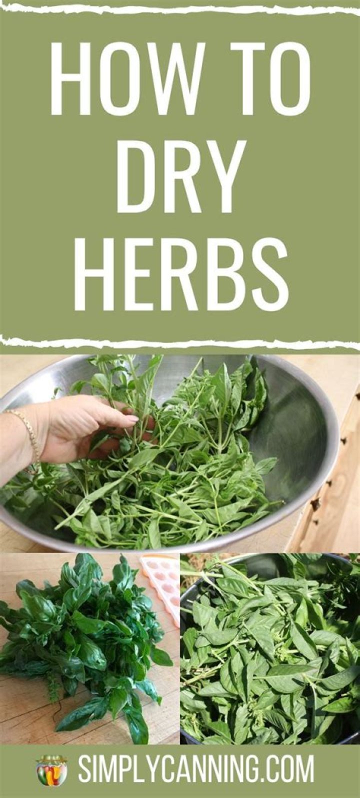 How do you wash and dry herbs?