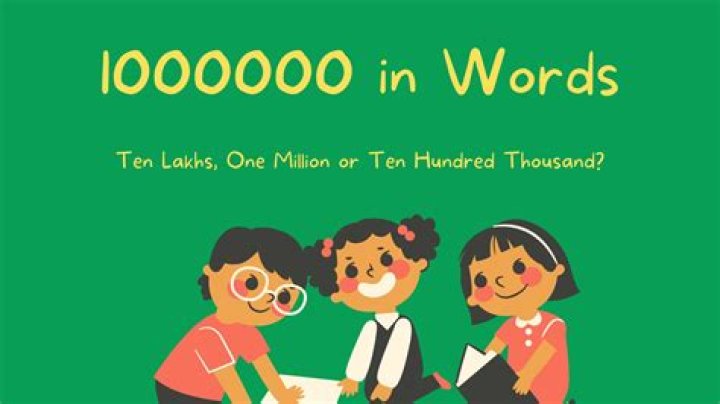 How do you write 1000000 in words?