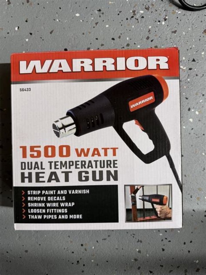 How hot is a 1500 Watt heat gun?