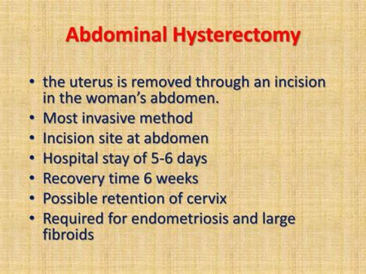 How long does it take hysterectomy incision to heal?