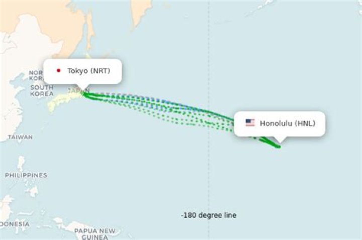 How long is a flight to Japan from Hawaii?