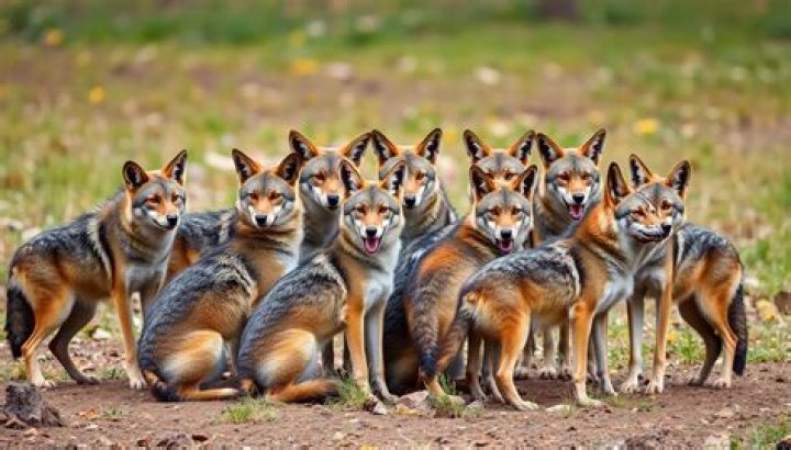 How many coyotes travel in a pack?