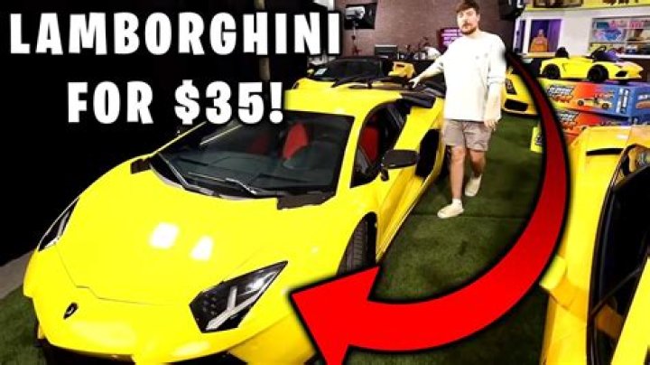 How many Lamborghinis has MrBeast given away?