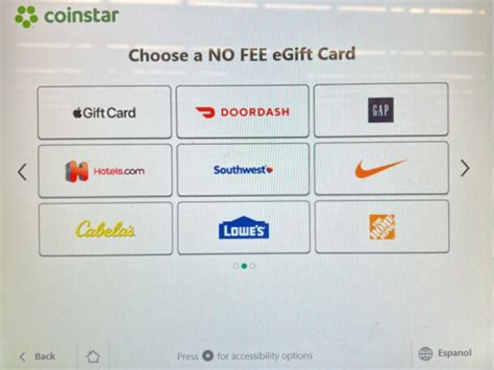 How much do you get for gift cards at Coinstar?