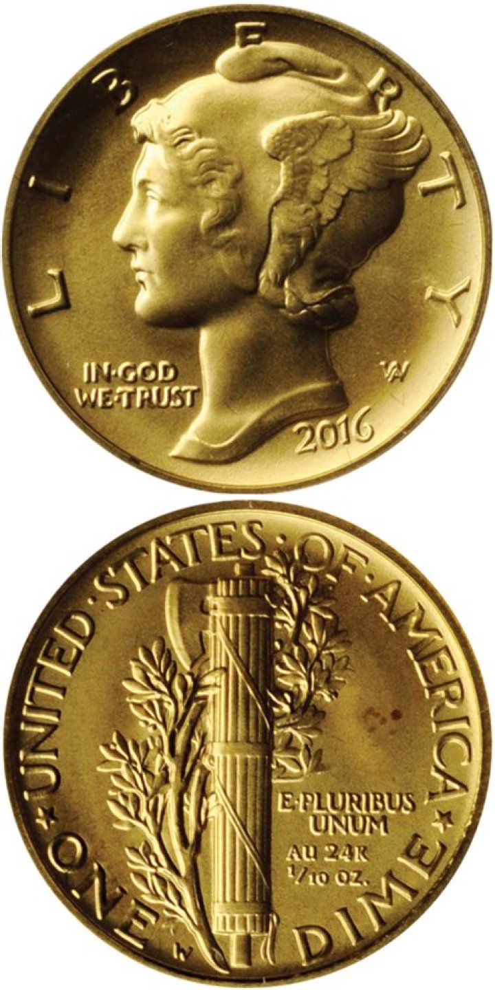 How much is a gold dime worth?