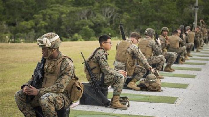 How much weight do Marines carry in combat?