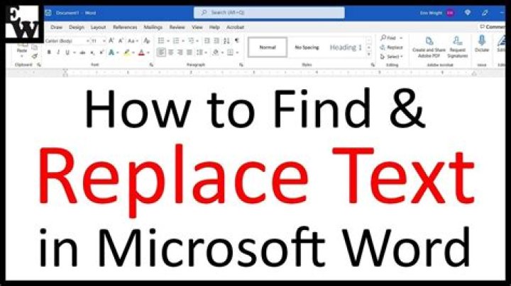 How will you replace a Word or text in MS Word?