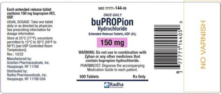 Is 150 mg of bupropion a lot?