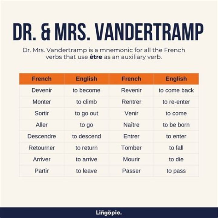 Is Dr Mrs Vandertramp avoir or être?
