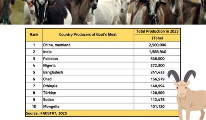 Is goat the most eaten meat in the world?