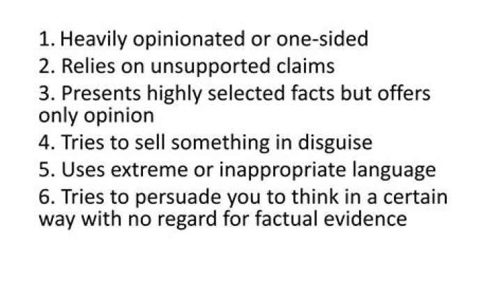 Is heavily opinionated or one-sided?