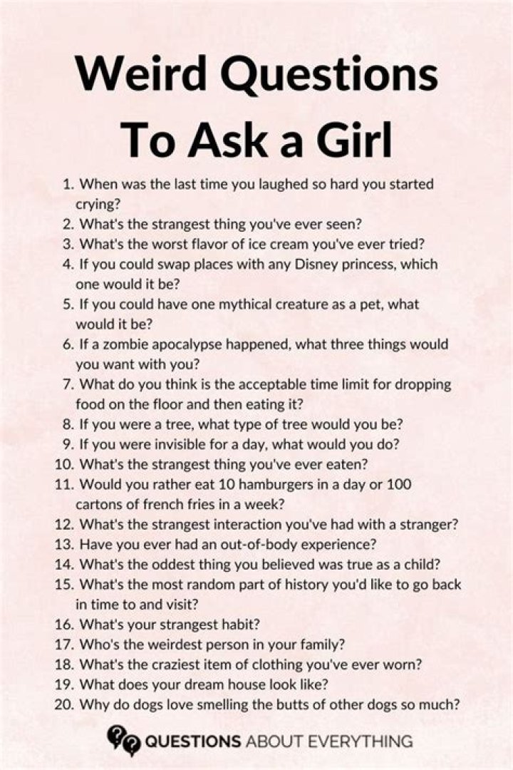 What's a weird question to ask?