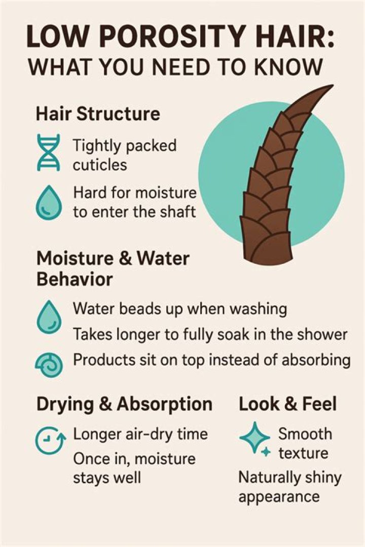 What are signs of low porosity hair?